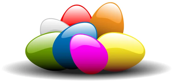 Renkli Paskalya yumurtaları — Stok Vektör
