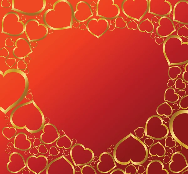 Valentines fondo con corazones — Vector de stock