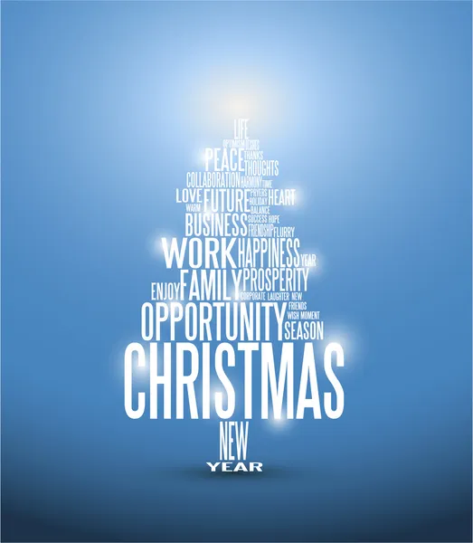 Vektor abstrakt julkort med säsong ord — Stock vektor
