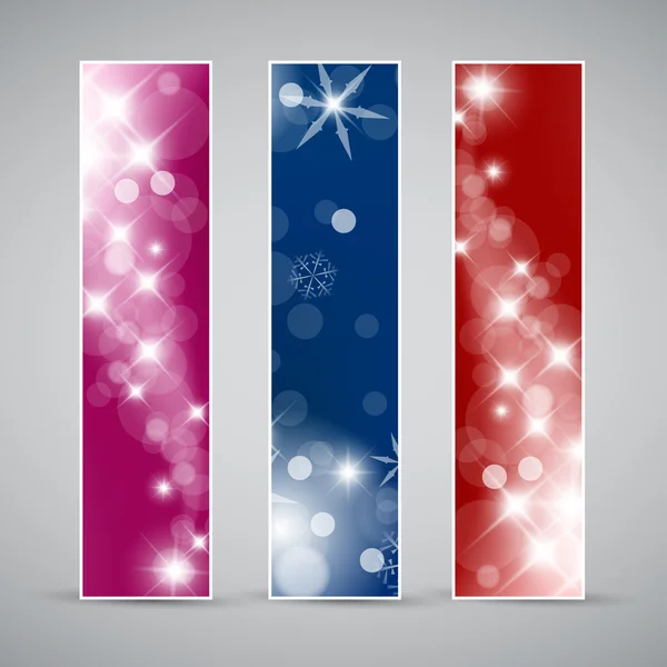 Uppsättning vektor jul. nya året banners — Stock vektor
