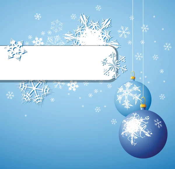 Bombillas de Navidad con copos de nieve — Vector de stock