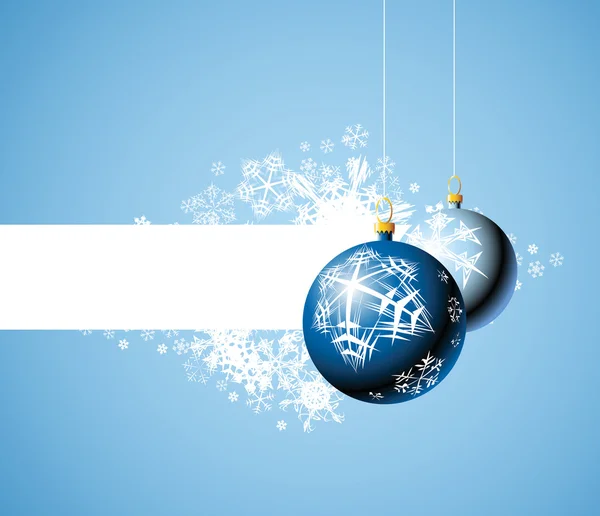Kerstbollen met sneeuwvlokken — Stockvector