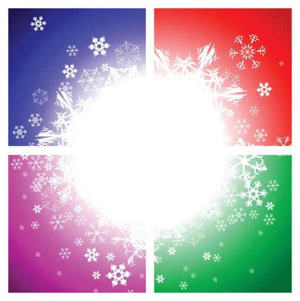Contexte abstrait - flocons de neige — Image vectorielle