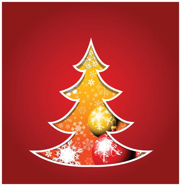 Cartão de Natal - árvore de Natal —  Vetores de Stock