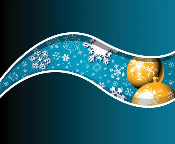 Χριστουγεννιάτικη κάρτα με νιφάδες χιονιού — Διανυσματικό Αρχείο