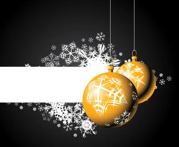 Ampoules de Noël avec flocons de neige — Image vectorielle