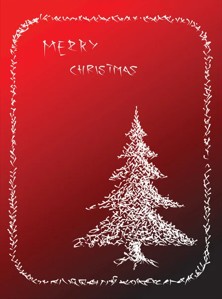Árbol de Navidad dibujado a mano — Archivo Imágenes Vectoriales