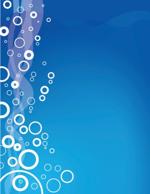 Bubbles under water clipart