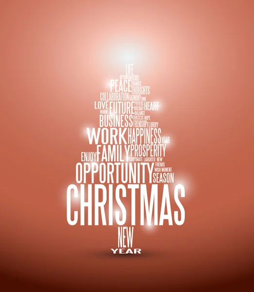 Абстрактная рождественская открытка с сезонными словами — стоковый вектор
