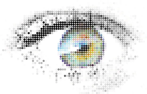 Abstracte menselijk - digitale - oog — Stockvector