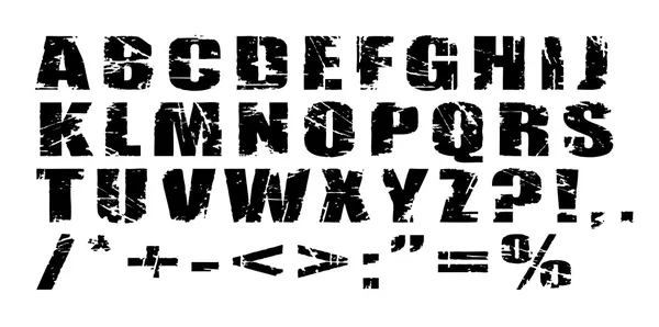 Grunge vectorial Alfabeto — Archivo Imágenes Vectoriales