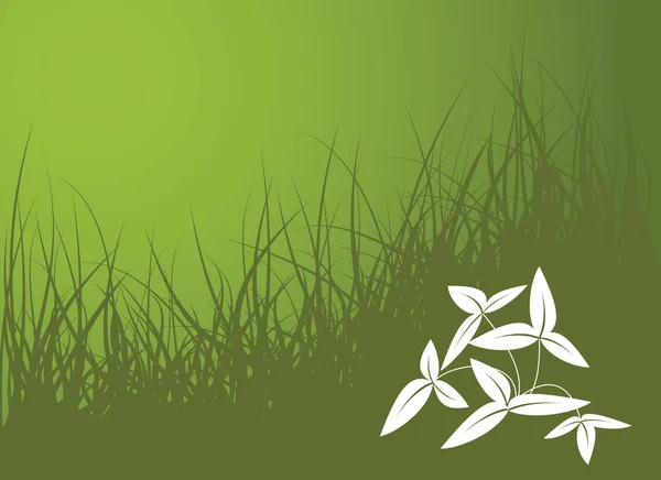 Zielony wektor trawy tło — Wektor stockowy