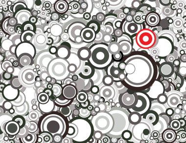 Black and white circles clipart