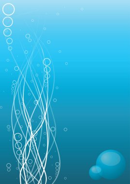 Bubbles under water clipart