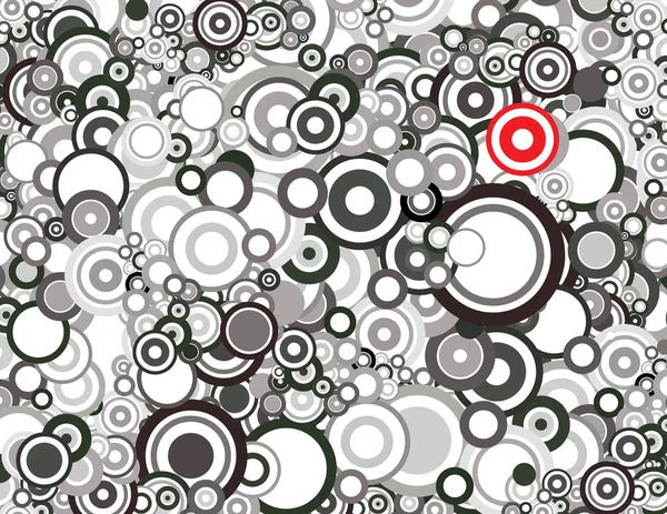 Black and white circles — Stock Vector