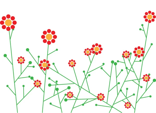 抽象的なベクトルの花 — ストックベクタ