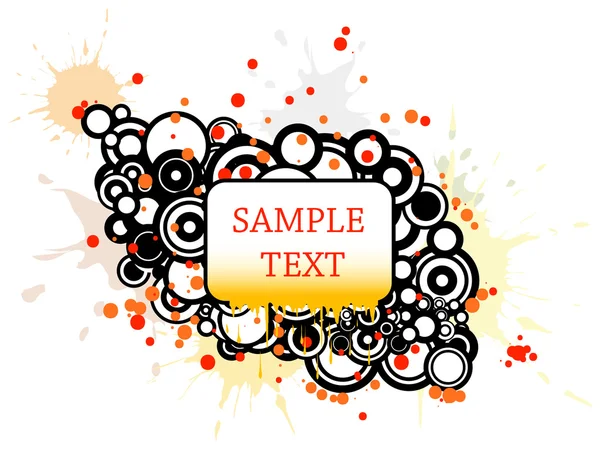 Arrière-plan avec cercles et place pour votre texte — Image vectorielle