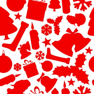 Seamless vector christmas pattern clipart