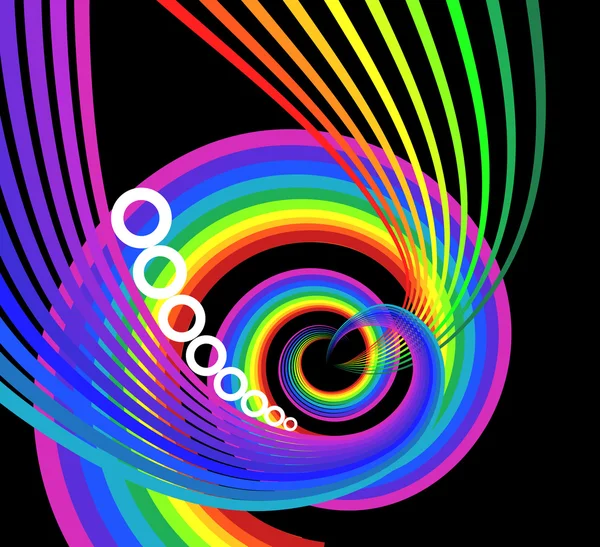 Abstracte regenboog curven — Stockvector