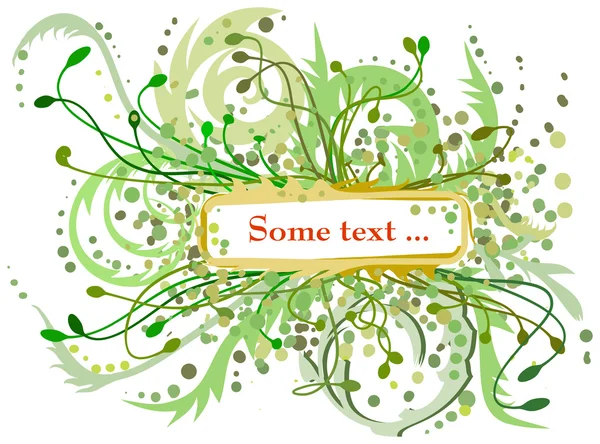 Abstrakt blommig bakgrund med plats för din text — Stock vektor