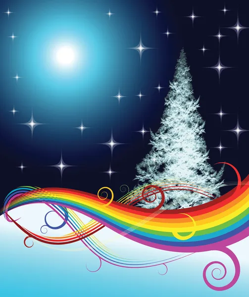 Διάνυσμα - Fractal Χριστουγεννιάτικο δέντρο — Διανυσματικό Αρχείο