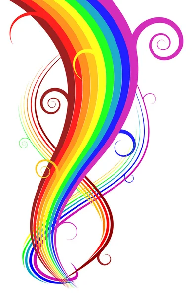 Abstrakt vektor rainbow kurvor — Stock vektor