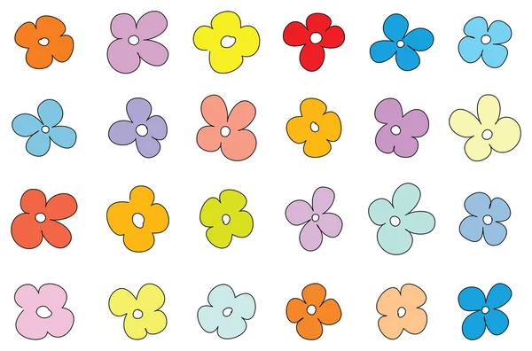 간단한 꽃 패턴 — 스톡 벡터