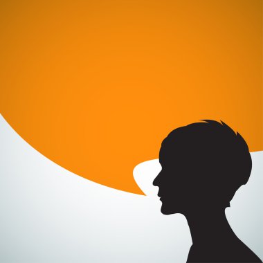 Abstract speaker silhouette clipart