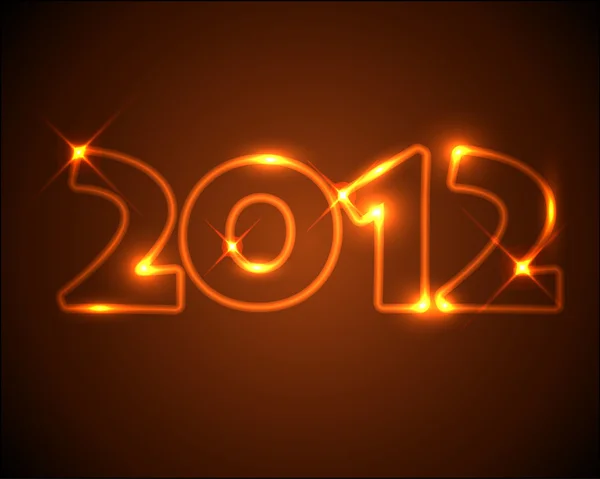 Tarjeta de Año Nuevo Vector 2012 — Vector de stock