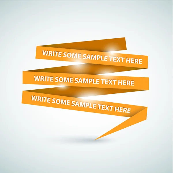 Vektor narancssárga beszéd buborék készült papír — Stock Vector