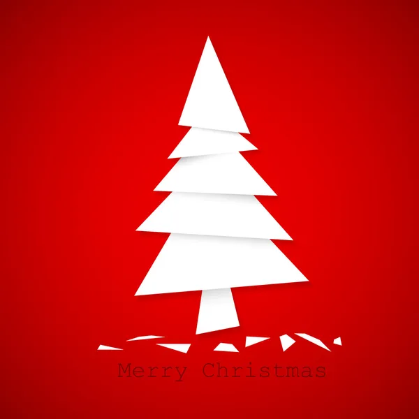 Basit vektör kağıt Noel ağacı — Stok Vektör