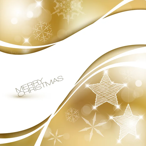 クリスマスの黄金のベクトルの背景 — ストックベクタ