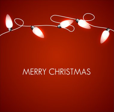 Vector Christmas background with white lights clipart