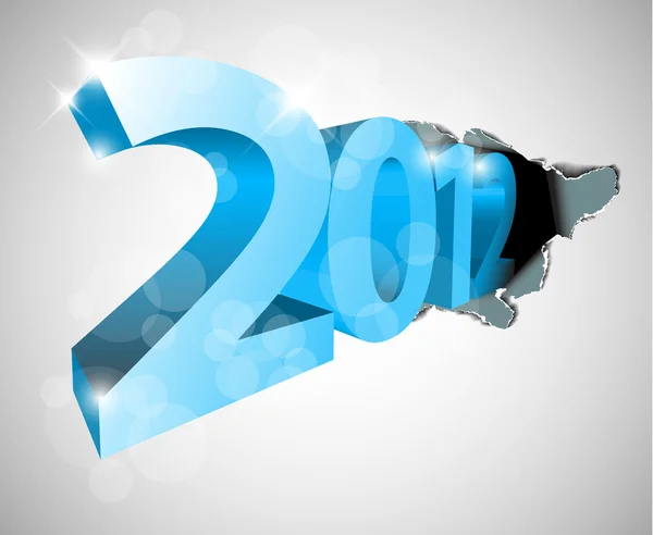 Nowy rok 2012 pochodzących z big hole — Wektor stockowy