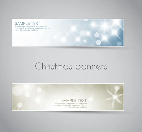 Set of vector christmas or New Year horizontal banners 2012 — Stock Vector