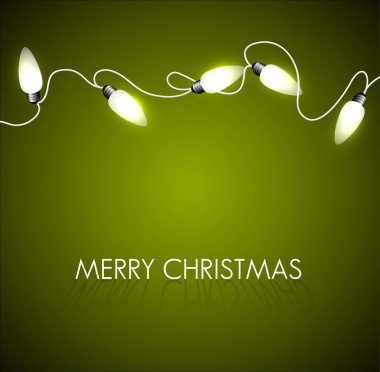 Vector Christmas background with white lights clipart