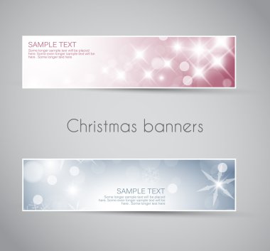 set vektör Noel ve yeni yıl yatay Banner