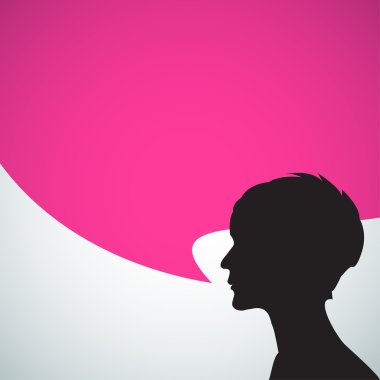 Abstract speaker silhouette clipart