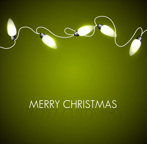 Vektor jul bakgrund med vita lampor — Stock vektor
