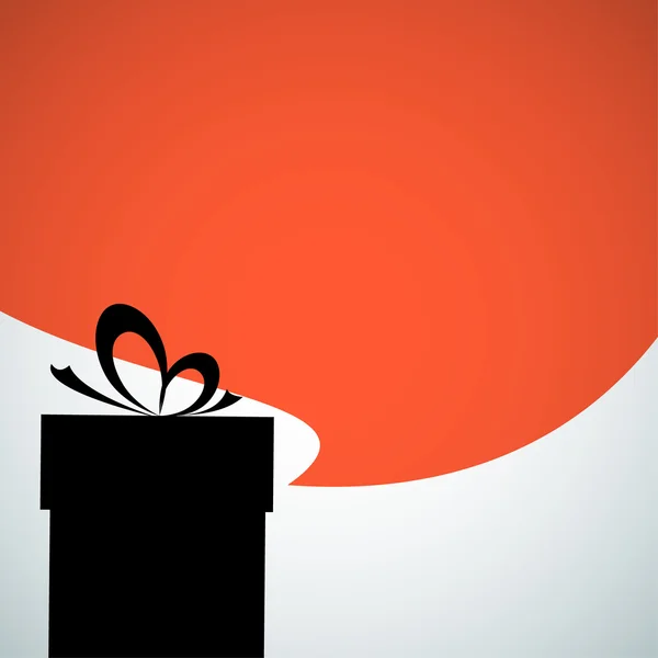 Vektor abstrakte Weihnachtsgeschenk Silhouette — Stockvektor