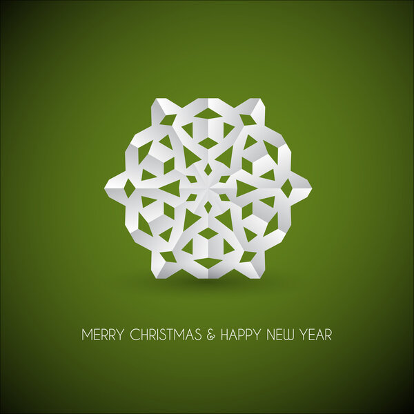 Векторное белое рождественское снежинка
