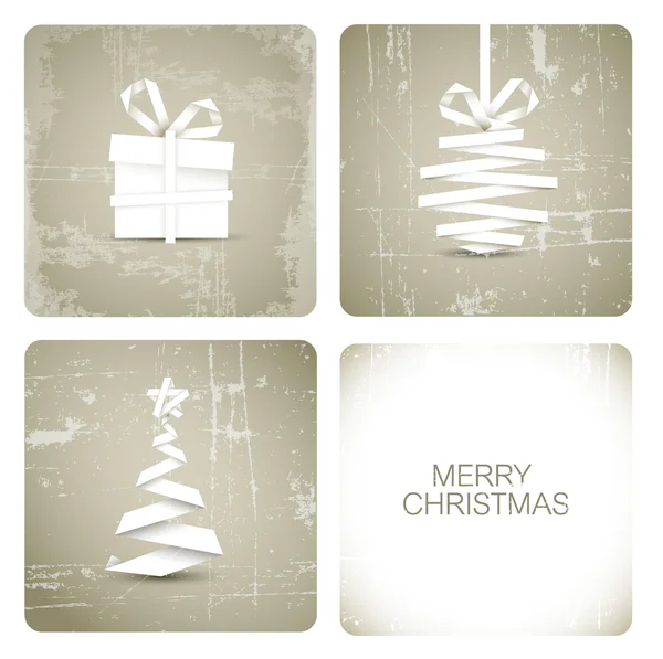 Carte de Noël grunge vectorielle simple — Image vectorielle