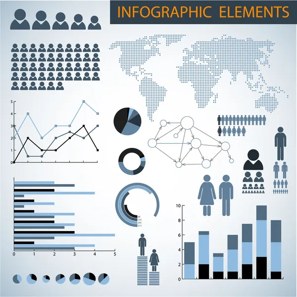 Big Vector set of Infographic elements — Stock Vector
