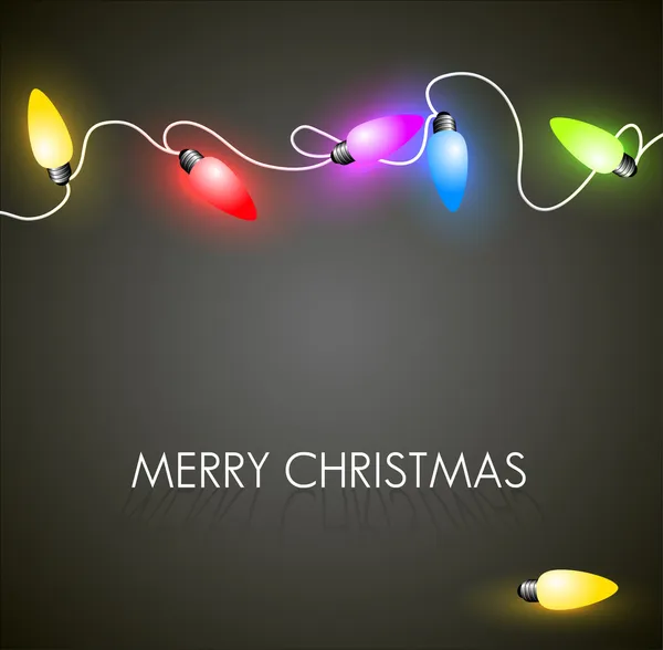 Fond de Noël vectoriel avec des lumières colorées — Image vectorielle