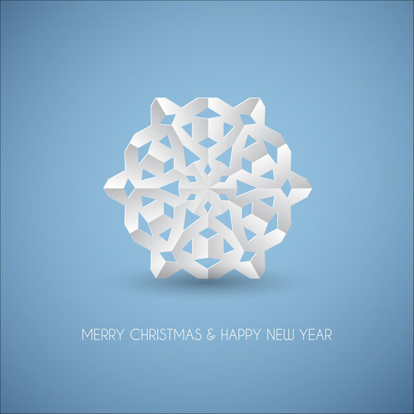 Векторное белое рождественское снежинка
