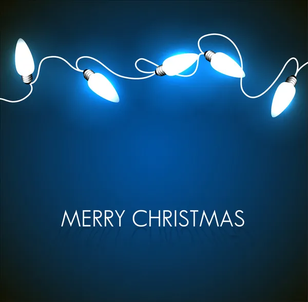 Vektor Weihnachten Hintergrund mit weißen Lichtern — Stockvektor