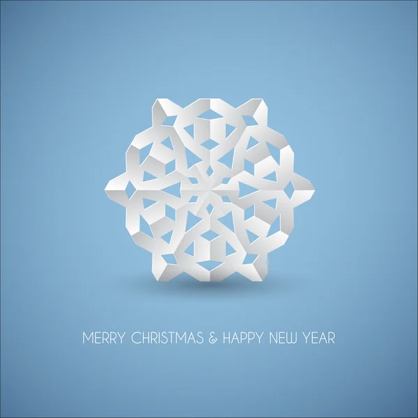 Vector white paper christmas snowflake — Stock Vector