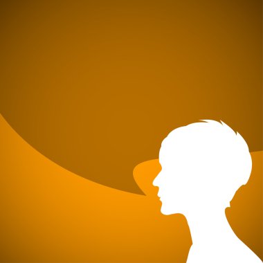 Abstract speaker silhouette clipart