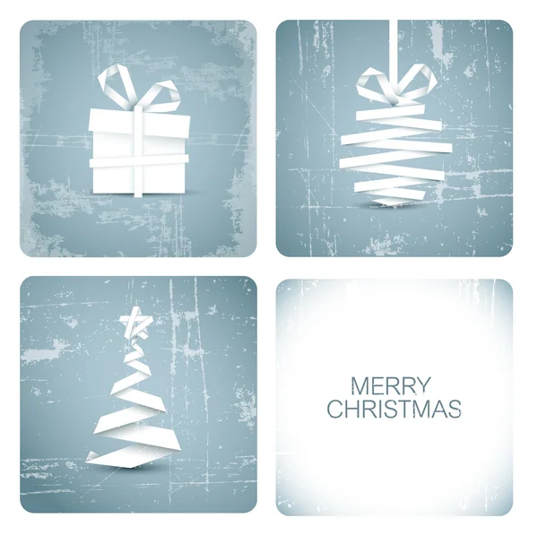 単純なベクトル グランジ クリスマス カード — ストックベクタ
