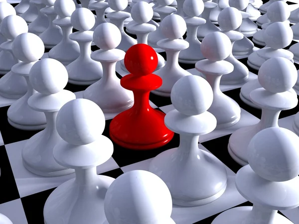 Šachy. koncepce vedení — Stock fotografie